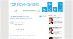 Desktop Screenshot of blog.toptechnologies.de